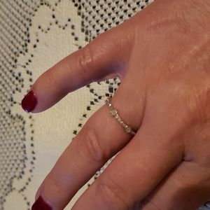 10kt white gold stacker ring